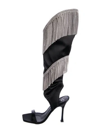 Pre-owned Giuseppe Zanotti Leather Gladiator Sandals In Black