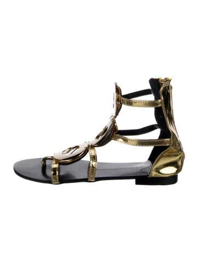 Pre-owned Giuseppe Zanotti Leather Gladiator Sandals In Multi
