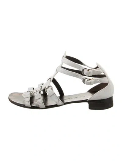 Pre-owned Giuseppe Zanotti Leather Gladiator Sandals In White