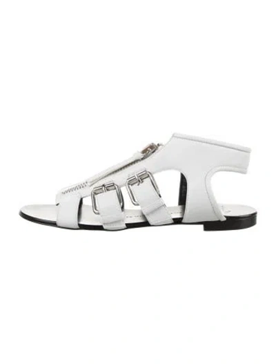 Pre-owned Giuseppe Zanotti Leather Gladiator Sandals In White