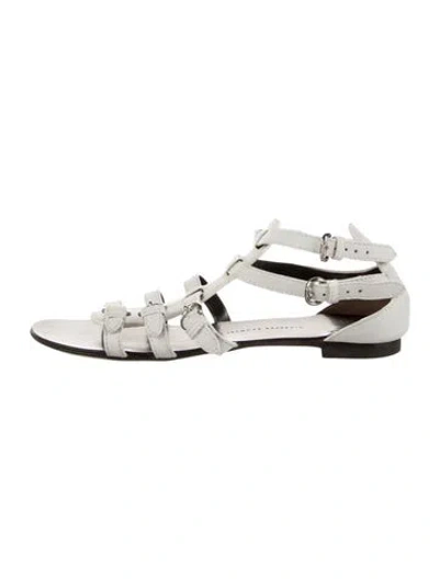 Pre-owned Giuseppe Zanotti Leather Gladiator Sandals In White