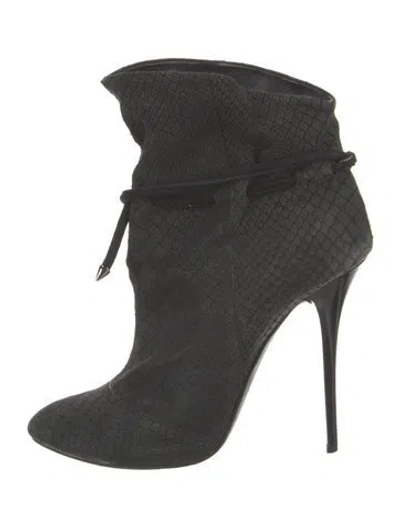 Pre-owned Giuseppe Zanotti Leather Lace-up Boots In Black
