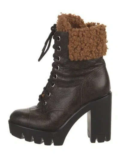 Pre-owned Giuseppe Zanotti Leather Lace-up Boots In Multi