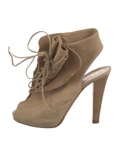 Pre-owned Giuseppe Zanotti Leather Lace-up Boots In Neutral