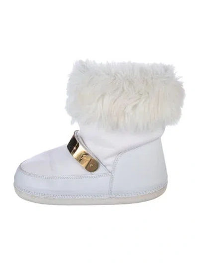 Pre-owned Giuseppe Zanotti Leather Lace-up Boots In White