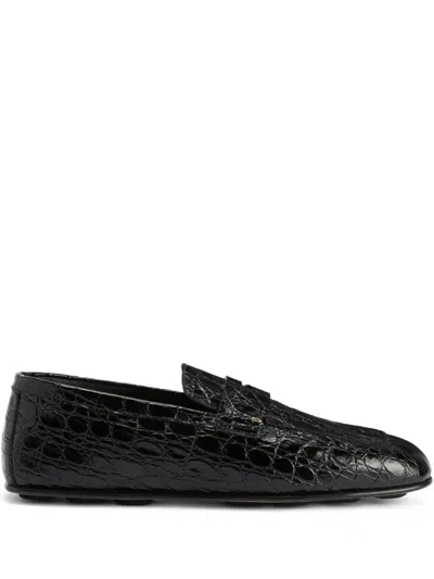Giuseppe Zanotti Leather Loafers In Black