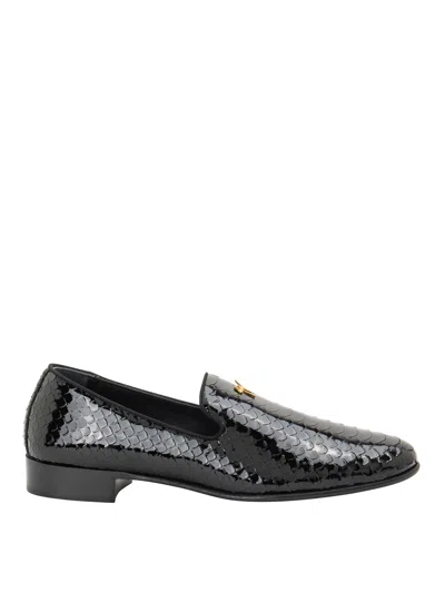 Giuseppe Zanotti Leather Loafers In Black