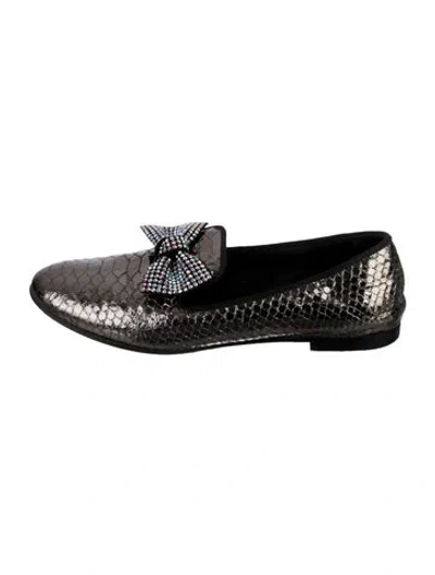 Pre-owned Giuseppe Zanotti Leather Loafers In Gray