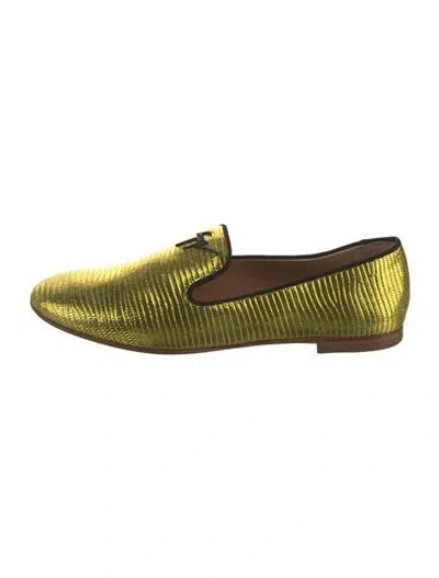 Pre-owned Giuseppe Zanotti Leather Loafers In Green