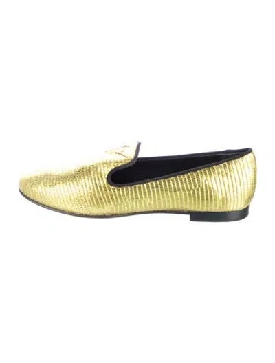 Pre-owned Giuseppe Zanotti Leather Loafers W/ Tags In Green