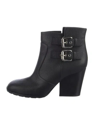 Pre-owned Giuseppe Zanotti Leather Moto Boots In Black