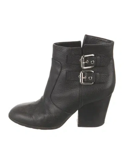 Pre-owned Giuseppe Zanotti Leather Moto Boots In Black