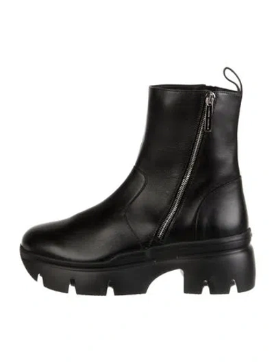 Pre-owned Giuseppe Zanotti Leather Moto Boots In Black