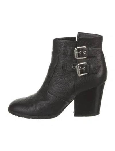 Pre-owned Giuseppe Zanotti Leather Moto Boots In Black