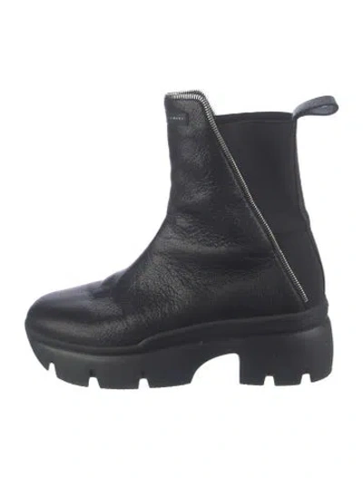 Pre-owned Giuseppe Zanotti Leather Moto Boots In Black