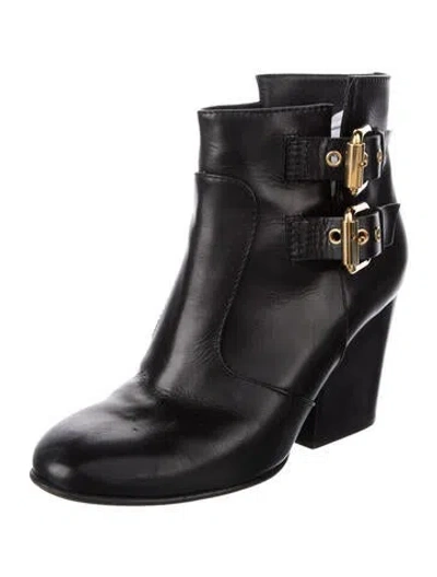 Pre-owned Giuseppe Zanotti Leather Moto Boots In Black