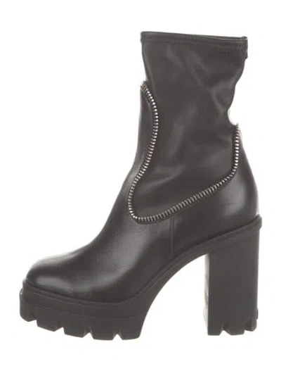 Pre-owned Giuseppe Zanotti Leather Moto Boots In Black