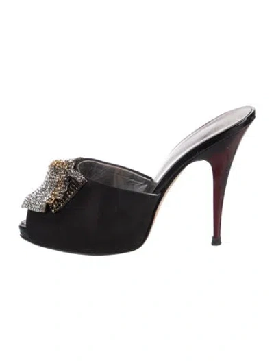 Pre-owned Giuseppe Zanotti Leather Mules In Black