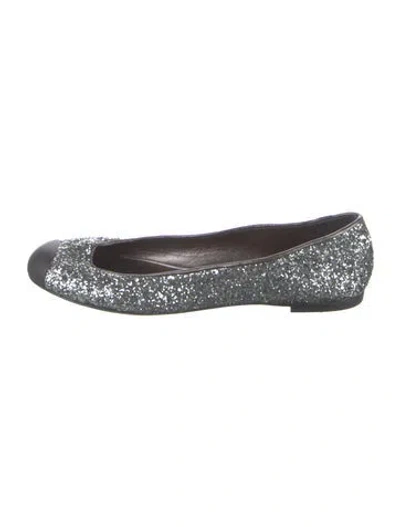 Pre-owned Giuseppe Zanotti Leather Patterned Flats In Gray