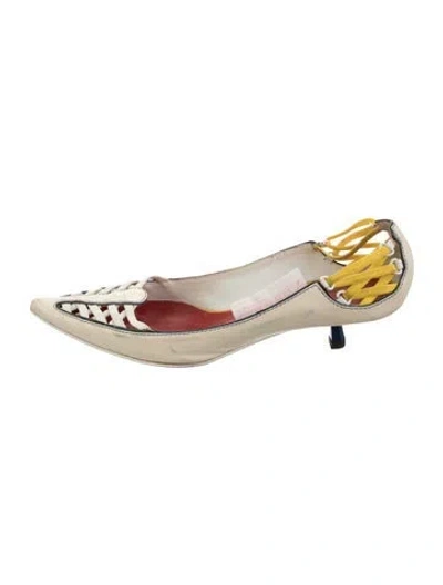 Pre-owned Giuseppe Zanotti Leather Patterned Pumps In Neutrals