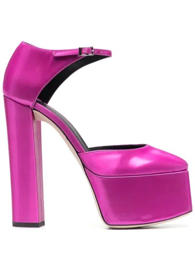 Giuseppe Zanotti Leather Plateau Pumps In Pink
