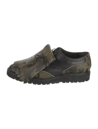 Pre-owned Giuseppe Zanotti Leather Printed Sneakers In Green