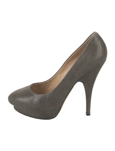 Pre-owned Giuseppe Zanotti Leather Pumps In Gray