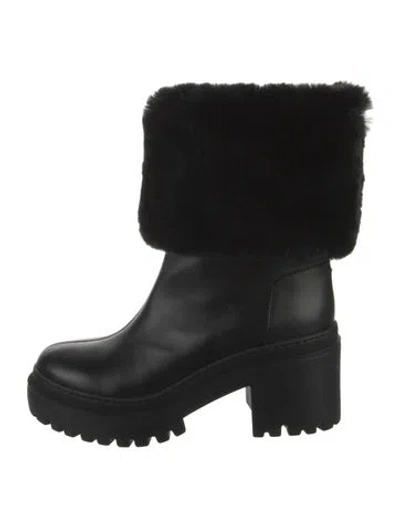 Pre-owned Giuseppe Zanotti Leather Rain Boots In Black