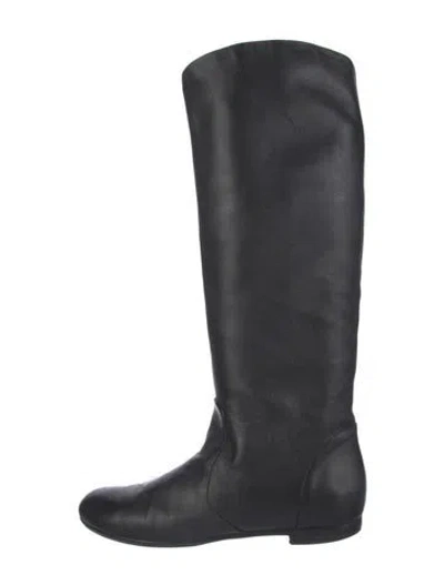 Pre-owned Giuseppe Zanotti Leather Riding Boots In Black