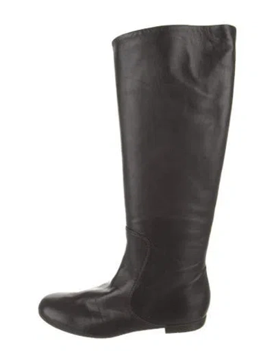 Pre-owned Giuseppe Zanotti Leather Riding Boots In Black