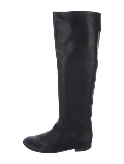 Pre-owned Giuseppe Zanotti Leather Riding Boots In Black