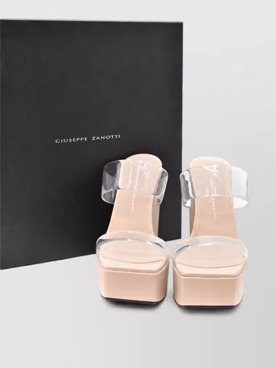 Giuseppe Zanotti Leather Sandals In Neutral