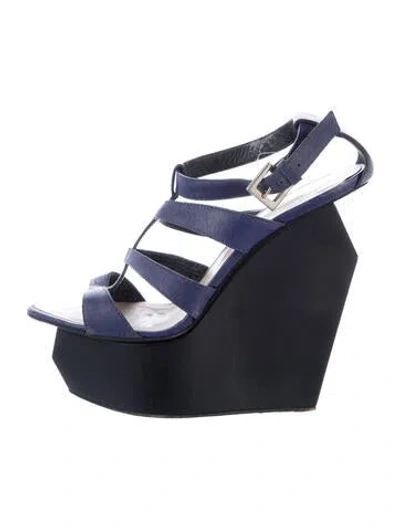 Pre-owned Giuseppe Zanotti Leather Sandals In Blue