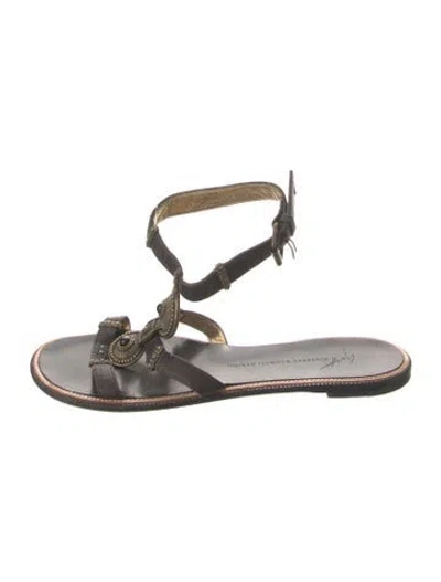 Pre-owned Giuseppe Zanotti Leather Sandals In Brown