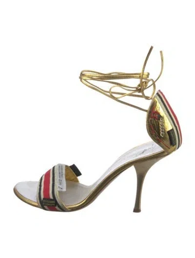 Pre-owned Giuseppe Zanotti Leather Sandals In Gold