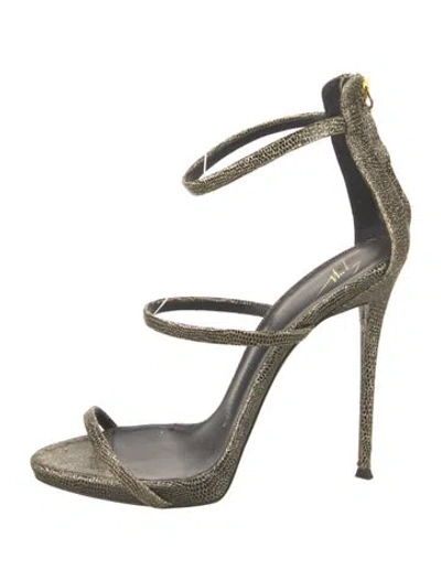 Pre-owned Giuseppe Zanotti Leather Sandals In Gold