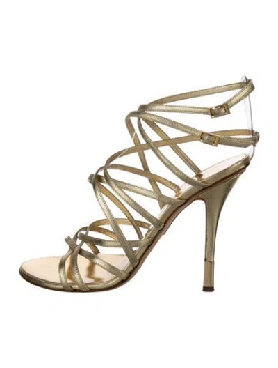 Pre-owned Giuseppe Zanotti Leather Sandals In Gold