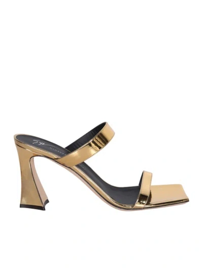 Giuseppe Zanotti Leather Sandals In Gold