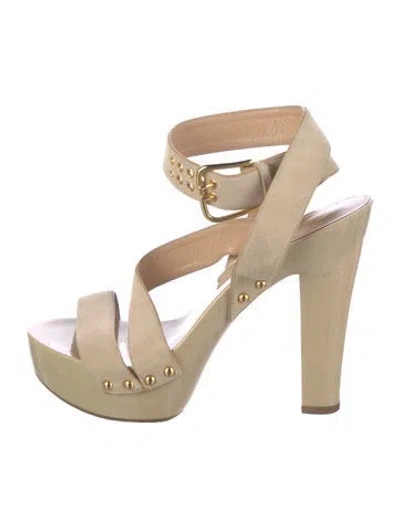 Pre-owned Giuseppe Zanotti Leather Sandals In Neutral
