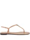 Giuseppe Zanotti Leather Sandals In Neutrals
