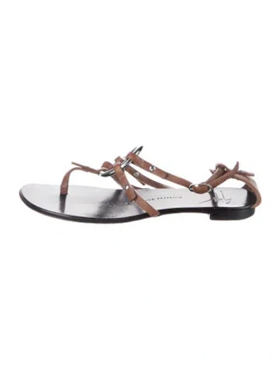 Pre-owned Giuseppe Zanotti Leather Sandals In Silver