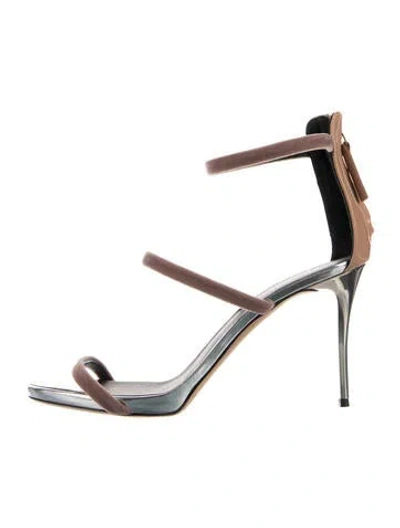 Pre-owned Giuseppe Zanotti Leather Sandals In Silver