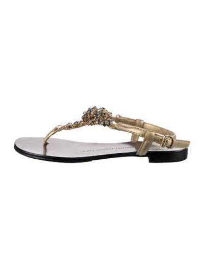 Pre-owned Giuseppe Zanotti Leather Sandals In Silver