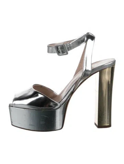 Pre-owned Giuseppe Zanotti Leather Sandals In Silver