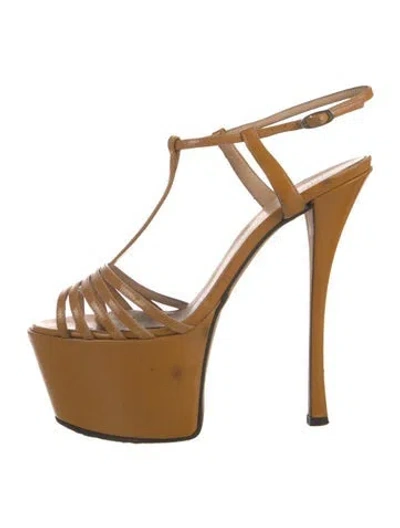 Pre-owned Giuseppe Zanotti Leather Sandals In Yellow