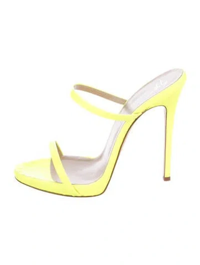 Pre-owned Giuseppe Zanotti Leather Sandals In Yellow