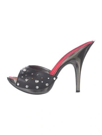 Pre-owned Giuseppe Zanotti Leather Slides In Blue