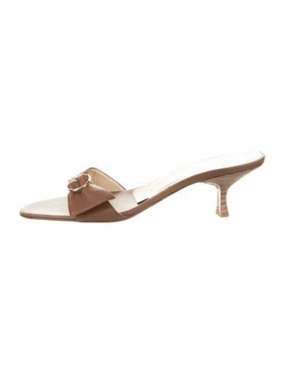 Pre-owned Giuseppe Zanotti Leather Slides In Brown