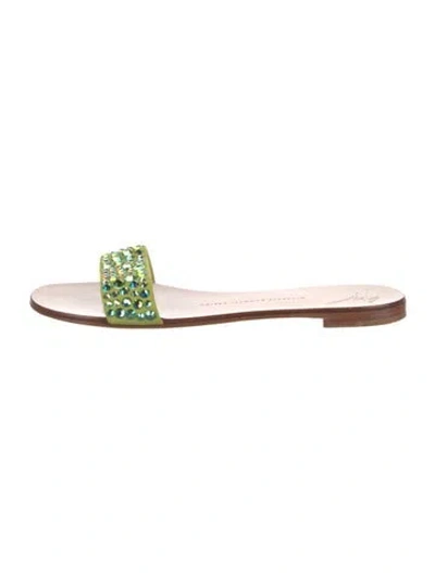 Pre-owned Giuseppe Zanotti Leather Slides In Multicolor