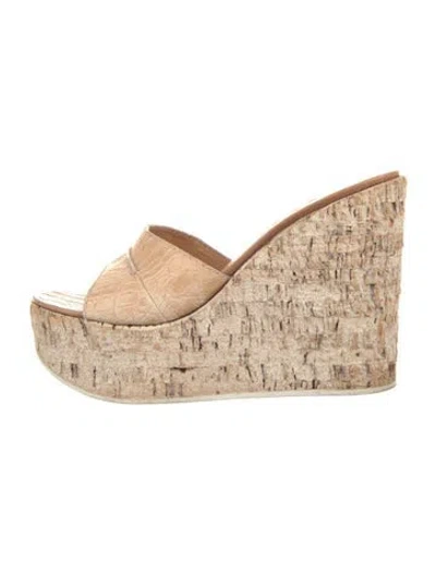 Pre-owned Giuseppe Zanotti Leather Slides In Neutral